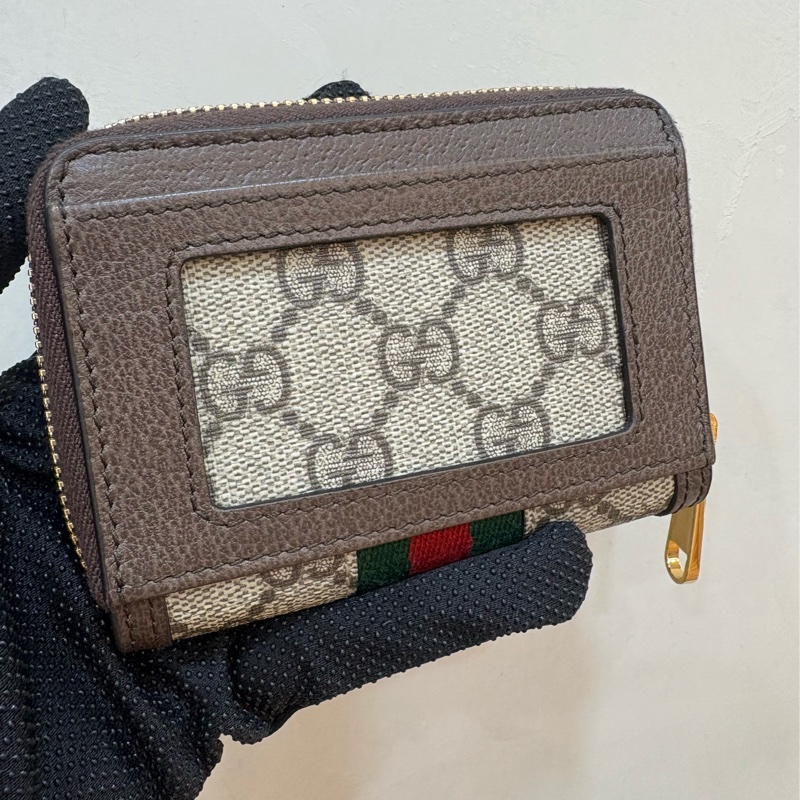 Gucci 復古老花拉鍊零錢包/卡包-2