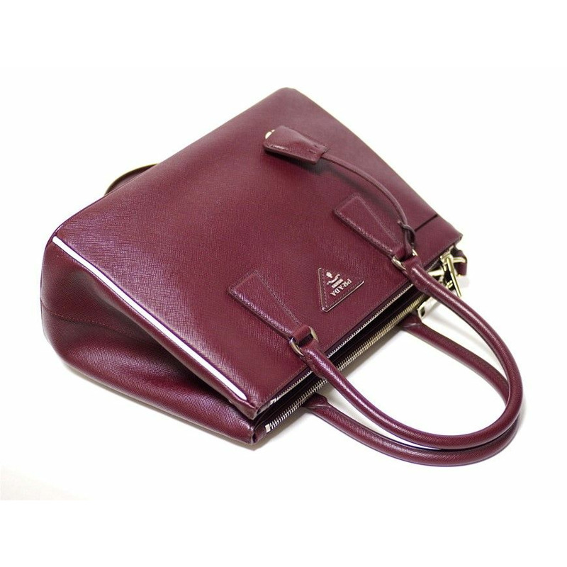 PRADA Saffiano Lux 雙拉鍊 Galleria 包-5