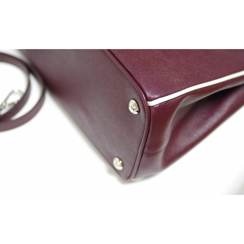 PRADA Saffiano Lux 雙拉鍊 Galleria 包-7