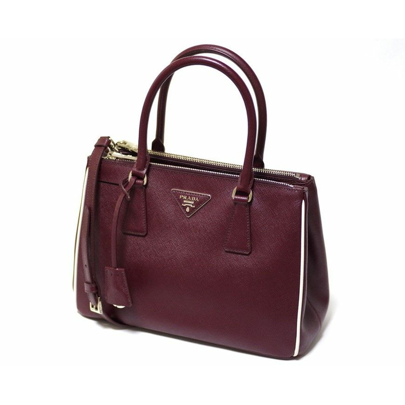 PRADA Saffiano Lux 雙拉鍊 Galleria 包-11
