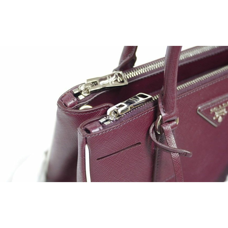 PRADA Saffiano Lux 雙拉鍊 Galleria 包-15