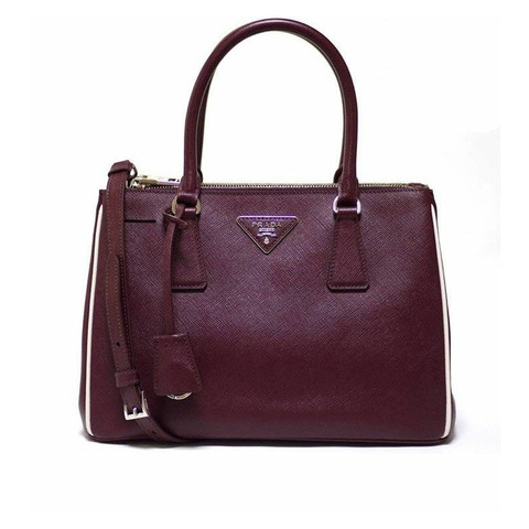 PRADA Saffiano Lux 雙拉鍊 Galleria 包