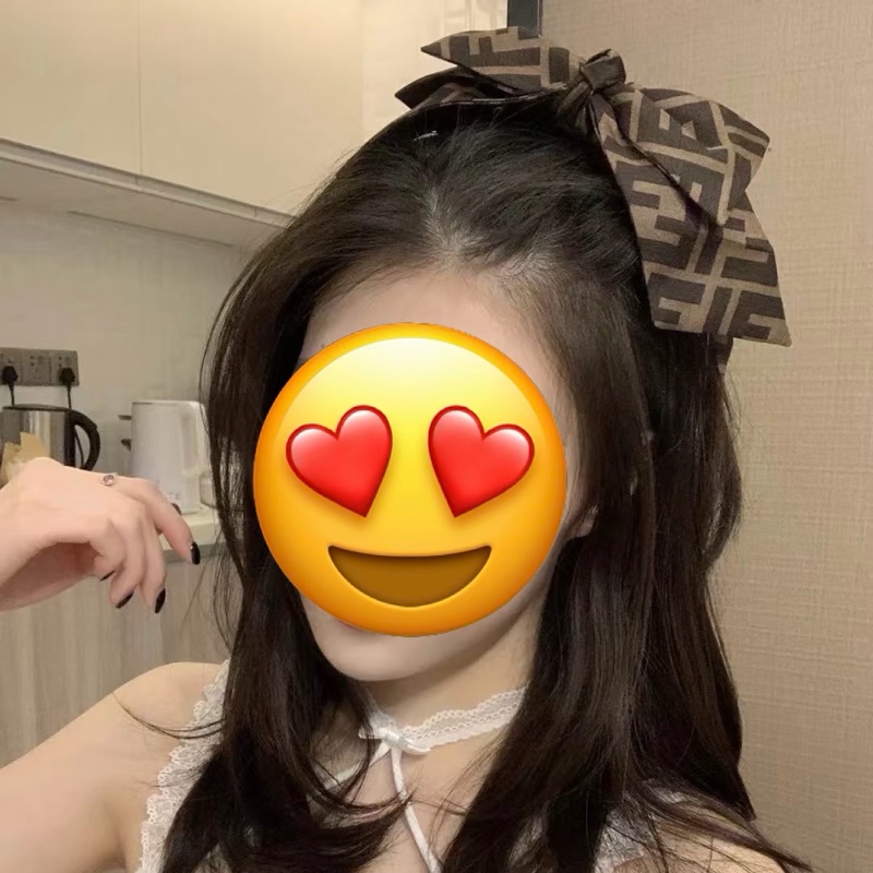 FENDI 棕色 菸草色調 FF LOGO 老花 蝴蝶結 髮圈 髮夾 髮飾-4