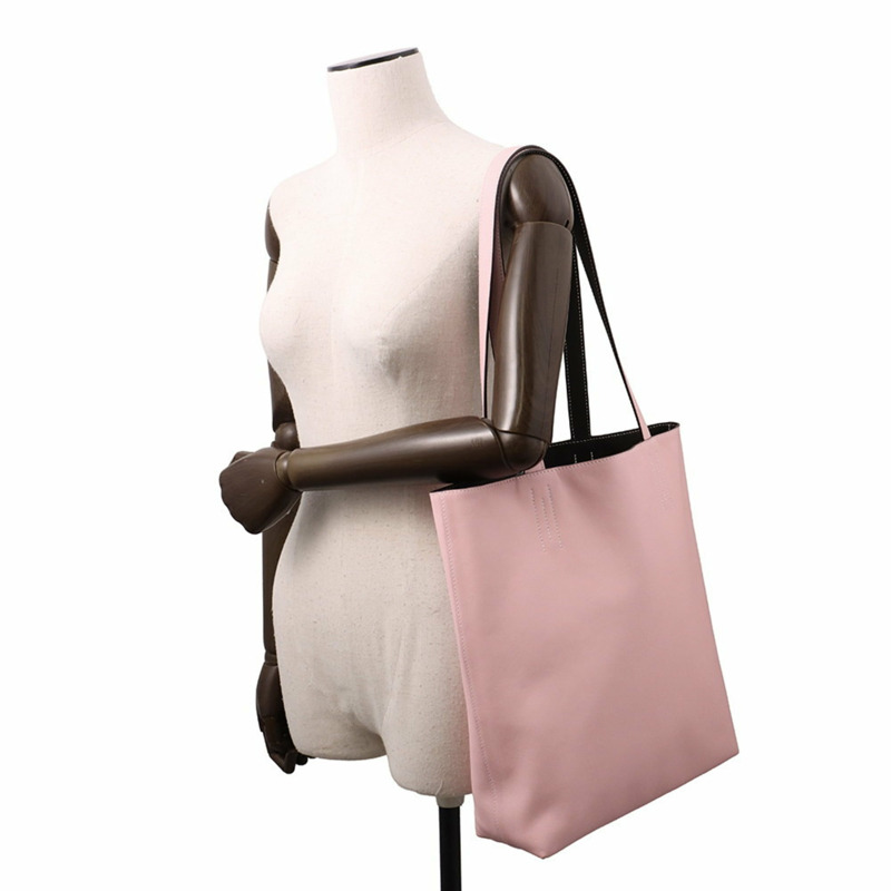 Hermes Hermès Neo Double Sens 35 手提包，玫瑰櫻/Ebène Swift，K 印章，雙面-4