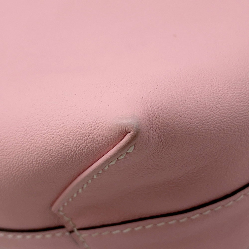 Hermes Hermès Neo Double Sens 35 手提包，玫瑰櫻/Ebène Swift，K 印章，雙面-6