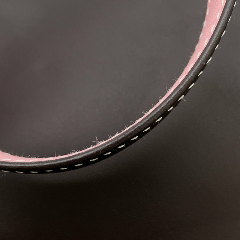 Hermes Hermès Neo Double Sens 35 手提包，玫瑰櫻/Ebène Swift，K 印章，雙面-10