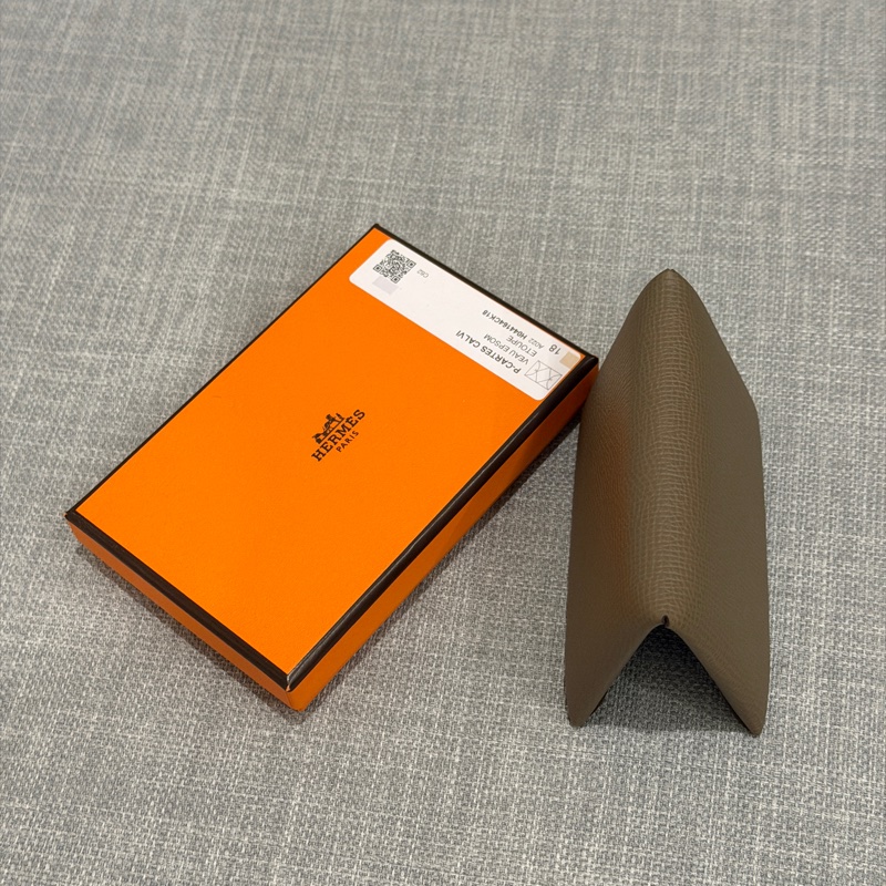 Hermes Calvi 卡夾 Epsom大象灰 高質感 經典款 全新品-1