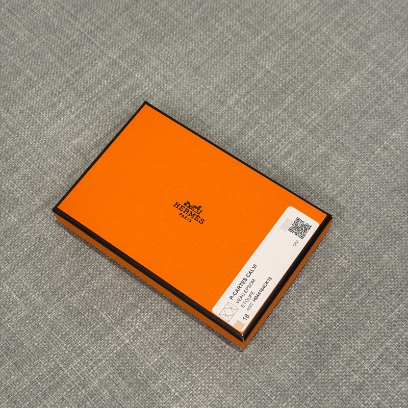 Hermes Calvi 卡夾 Epsom大象灰 高質感 經典款 全新品-5