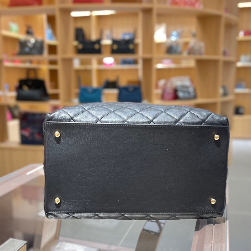 Chanel 香奈兒 購物袋鏈條tote包  黑金牛皮耐用 尺寸21*30.5*20,正常使用痕跡-4