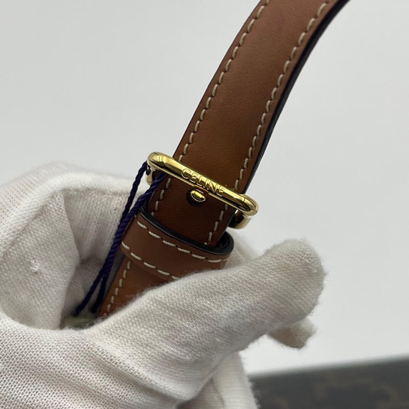 CELINE Claude Triomphe 棕色帆布單肩包-20