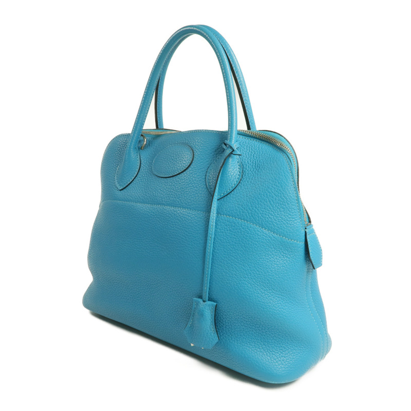 HERMES Clemence皮革Bolide 31銀扣手挽袋-1