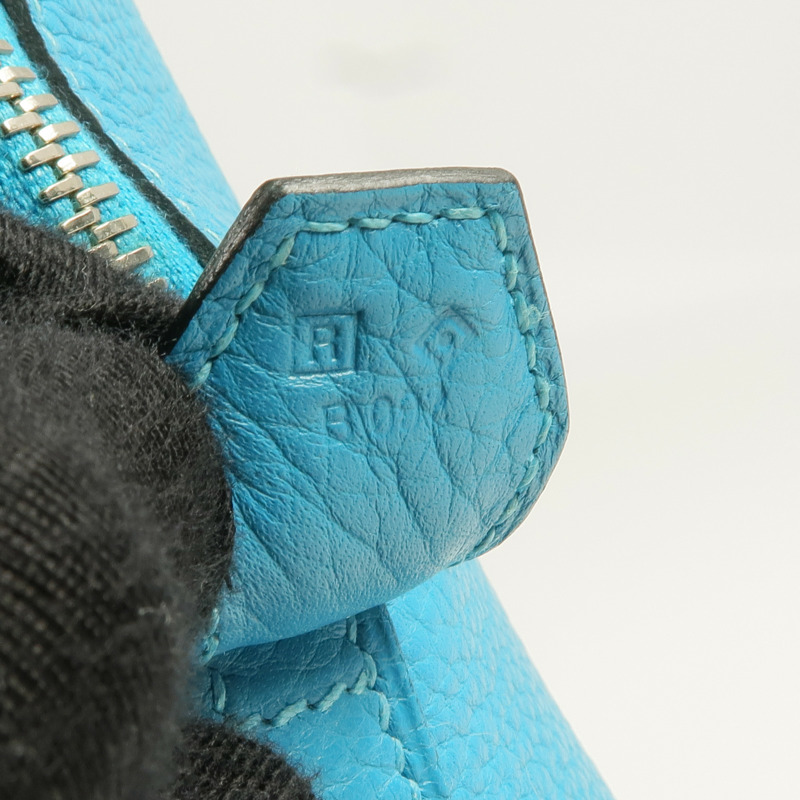 HERMES Clemence皮革Bolide 31銀扣手挽袋-6