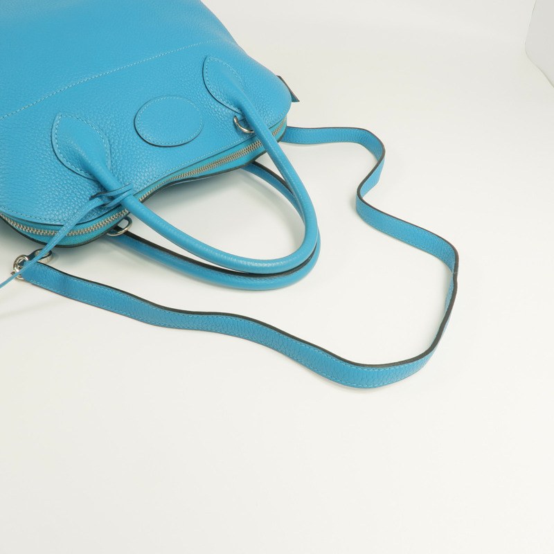 HERMES Clemence皮革Bolide 31銀扣手挽袋-7