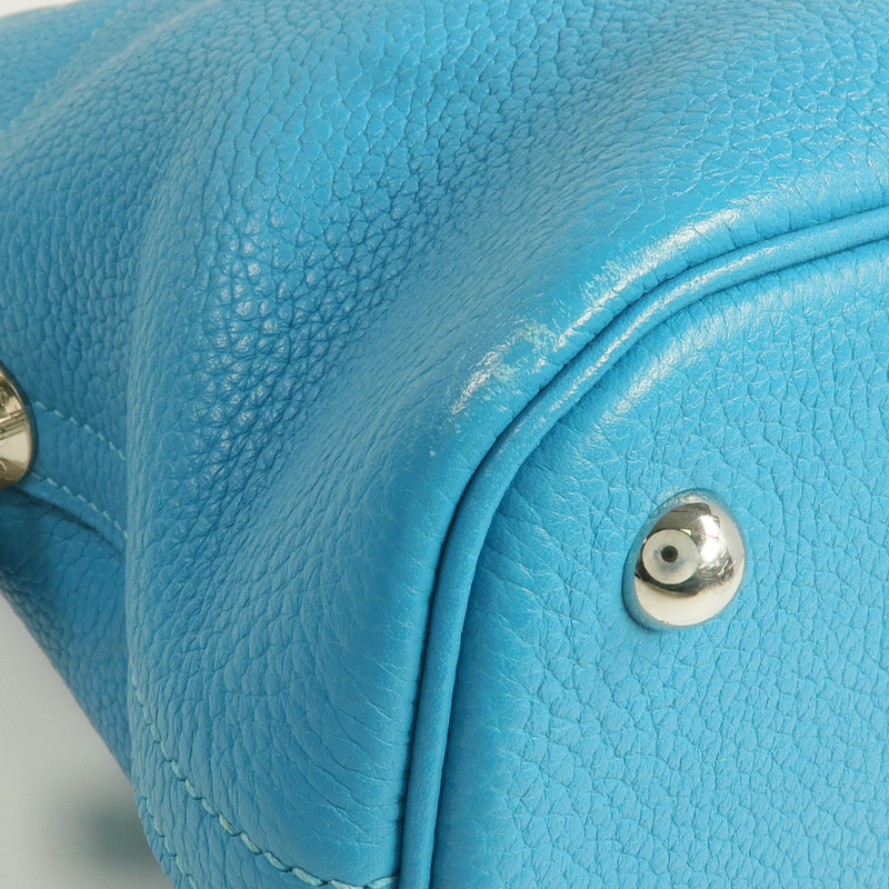 HERMES Clemence皮革Bolide 31銀扣手挽袋-9