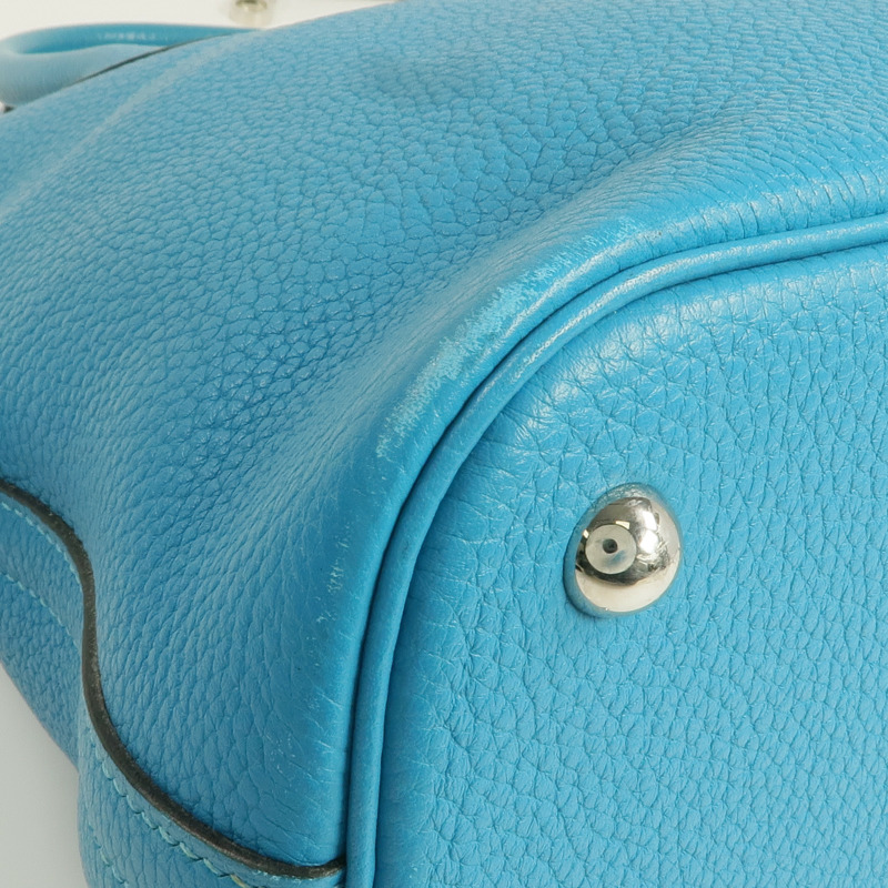 HERMES Clemence皮革Bolide 31銀扣手挽袋-11