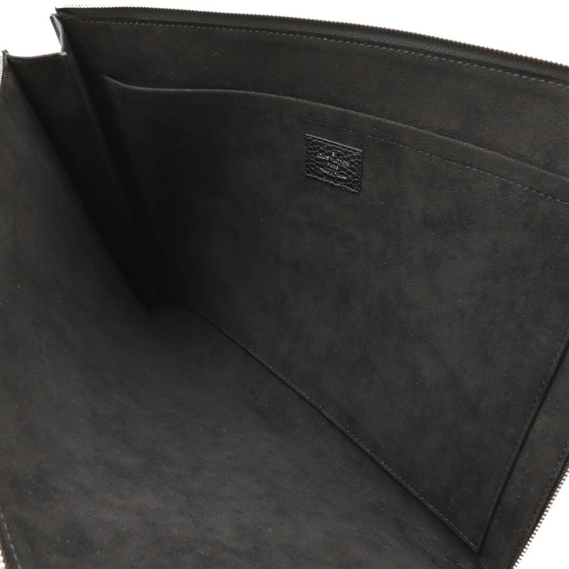 路易威登 LV Circle Pochette Jour GM NM 手拿包/第二包 Taurillon 皮革黑色藍色 (M67763)-6