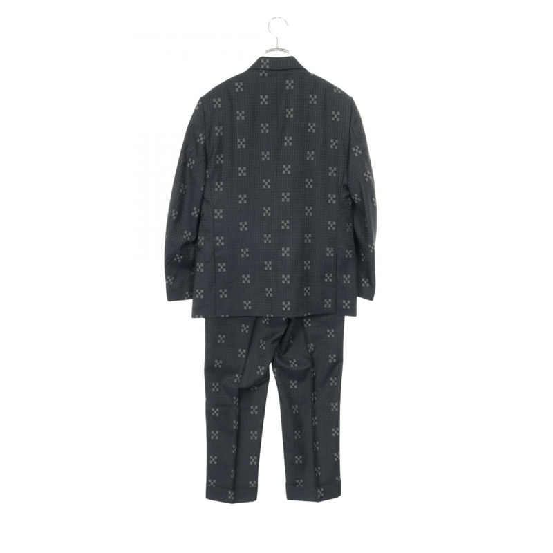 路易威登雙排扣羊毛 Pont Neuf 西裝，海軍藍，二手男士-1