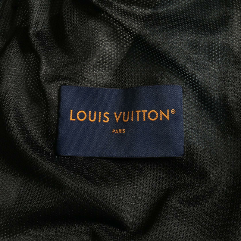 路易威登 LV 標誌抓絨外套 Blouson #L 聚酯腈綸 白色 黑色-2