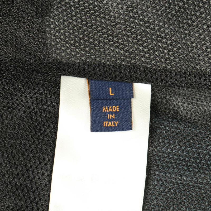 路易威登 LV 標誌抓絨外套 Blouson #L 聚酯腈綸 白色 黑色-5