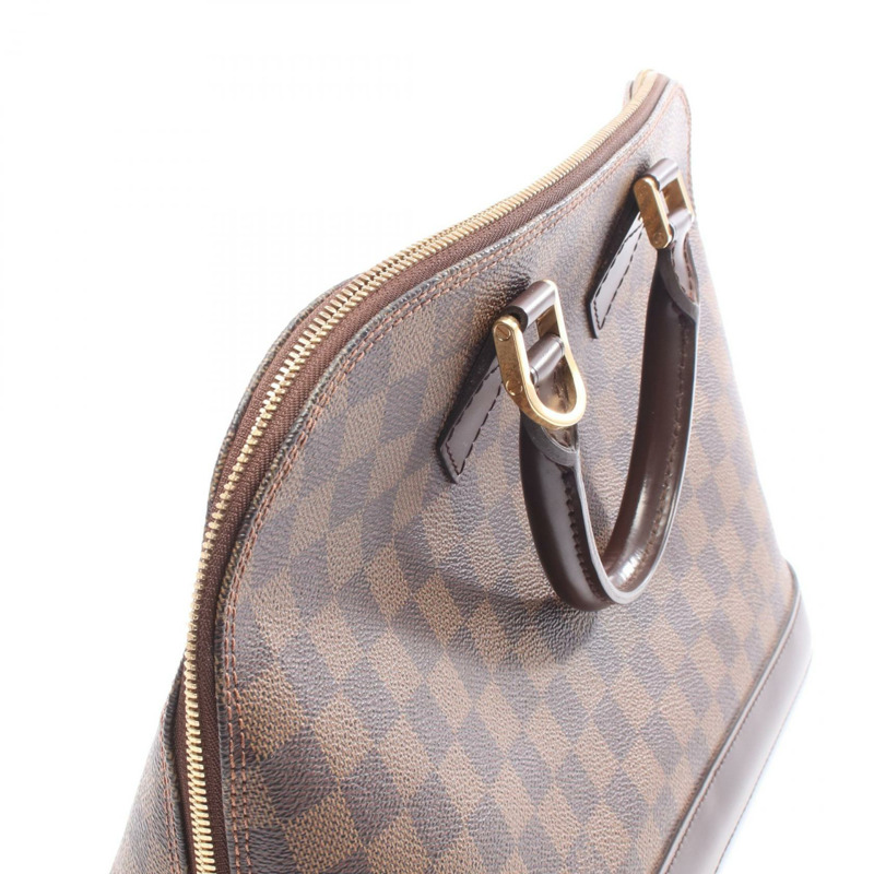 路易威登 Alma 手提包 N51131 Damier Ebene 帆布皮革棕色二手女士-7