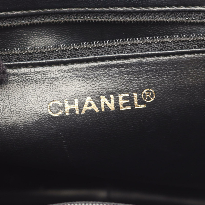 香奈兒 COCO Mark 雙肩包，黑色，二手，女款，金色五金-3