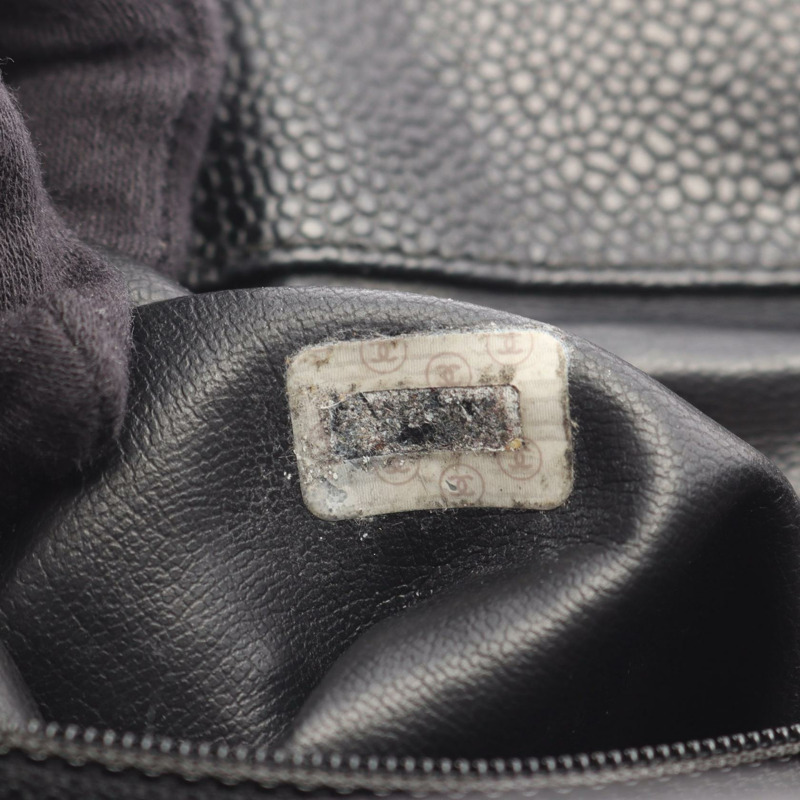 香奈兒 COCO Mark 雙肩包，黑色，二手，女款，金色五金-4