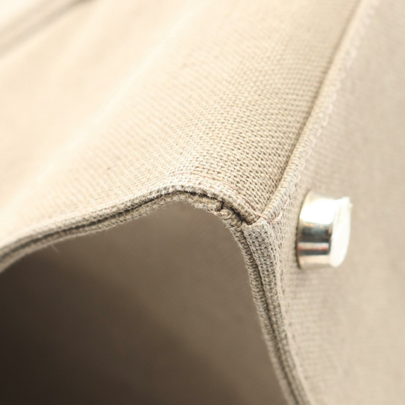 FENDI FF logo 手提肩斜背包 7VA558 帆布 米色 二手 女士-5