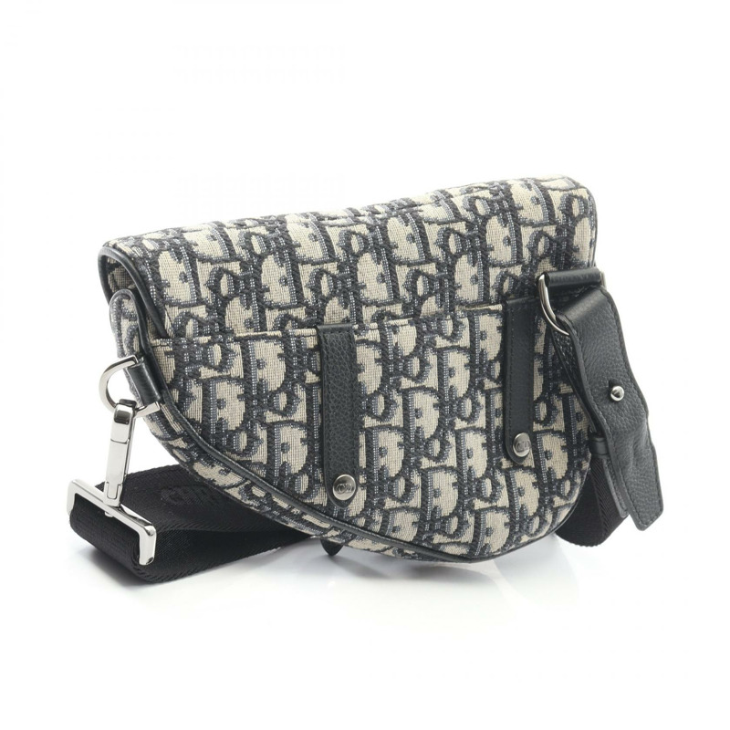 Christian Dior SADDLE Oblique Jacquard 肩背包帆布皮革-1