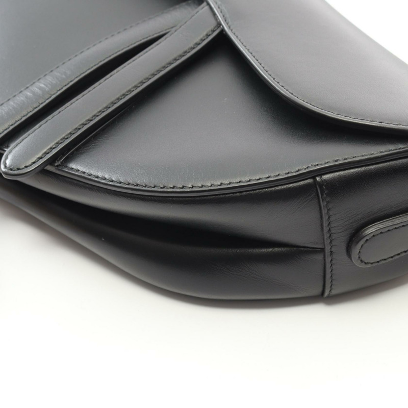 Christian Dior 馬鞍形單肩手提包，小牛皮材質，黑色，二手女款-5