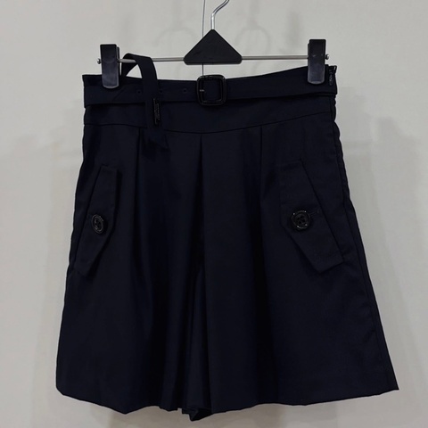 BURBERRY 藍標 高腰腰帶口袋毛料褲裙