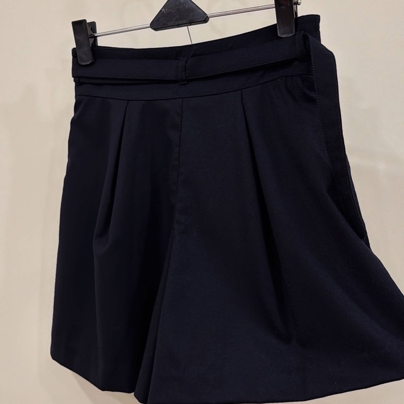 BURBERRY 藍標 高腰腰帶口袋毛料褲裙-5