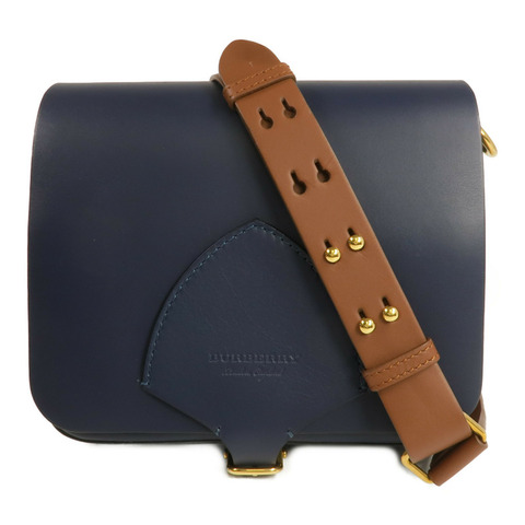BURBERRY 牛皮皮革Square Satchel金扣肩背袋