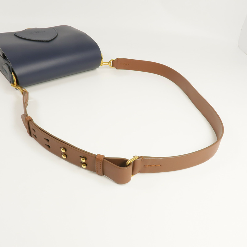BURBERRY 牛皮皮革Square Satchel金扣肩背袋-7