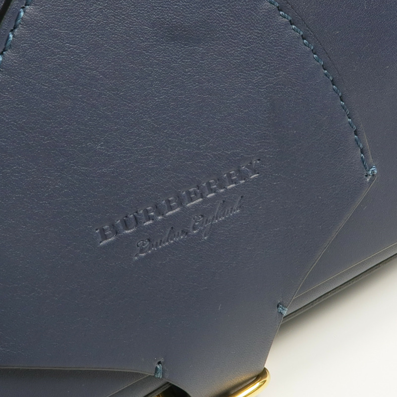 BURBERRY 牛皮皮革Square Satchel金扣肩背袋-10