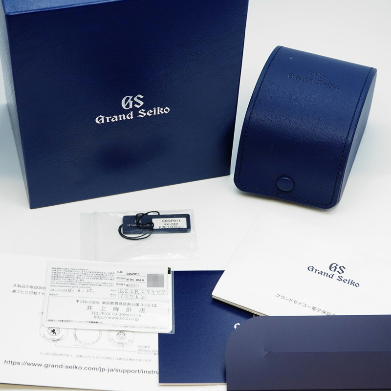 精工 Grand 9F85-0AC0 SBGP011 黑色錶盤男士腕錶-1