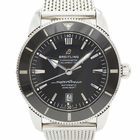 百年靈超級海洋AB2020黑色錶盤男士腕錶