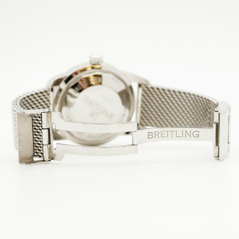 百年靈超級海洋AB2020黑色錶盤男士腕錶-4