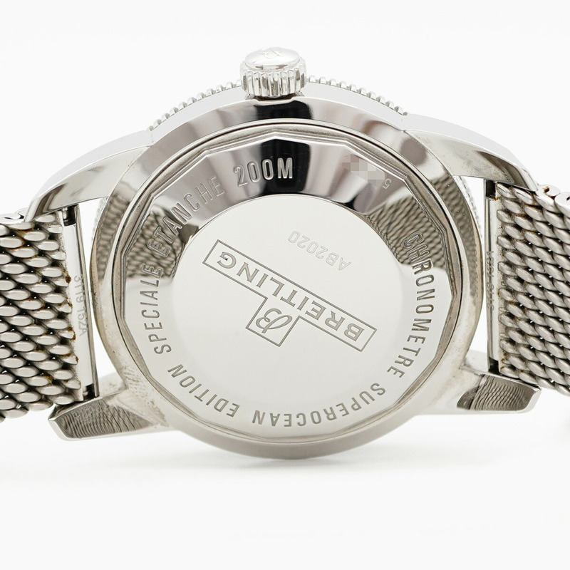 百年靈超級海洋AB2020黑色錶盤男士腕錶-5