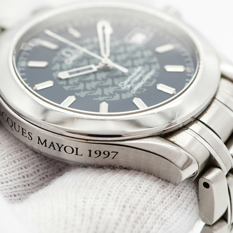 歐米茄海馬系列2500.80藍色錶盤男士腕錶-7