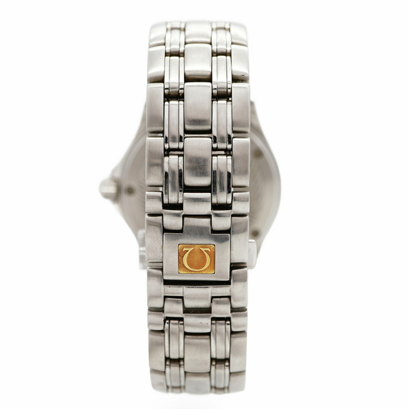 歐米茄海馬系列2500.80藍色錶盤男士腕錶-8