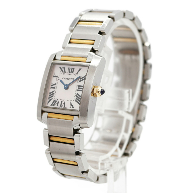 卡地亞 Tank Française SM W51027Q4 粉紅錶盤女錶-1