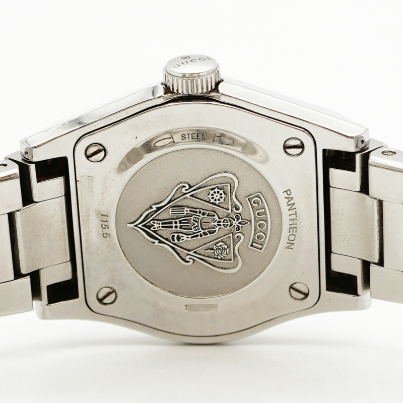 Gucci Pantheon 115.5 銀色錶盤小姐腕錶-4