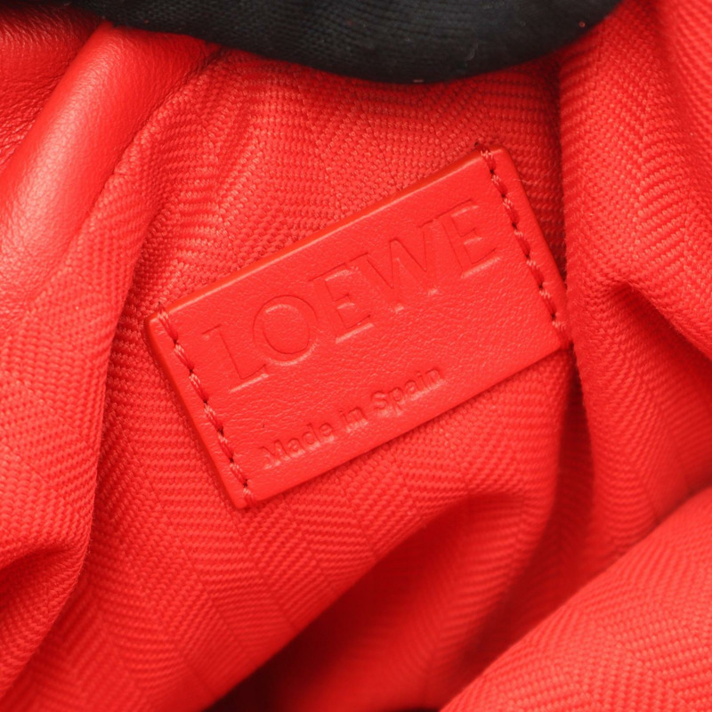 LOEWE 佛朗明哥手拿包/斜背包 A411FC1X67 皮革 紅色 二手 女士-3