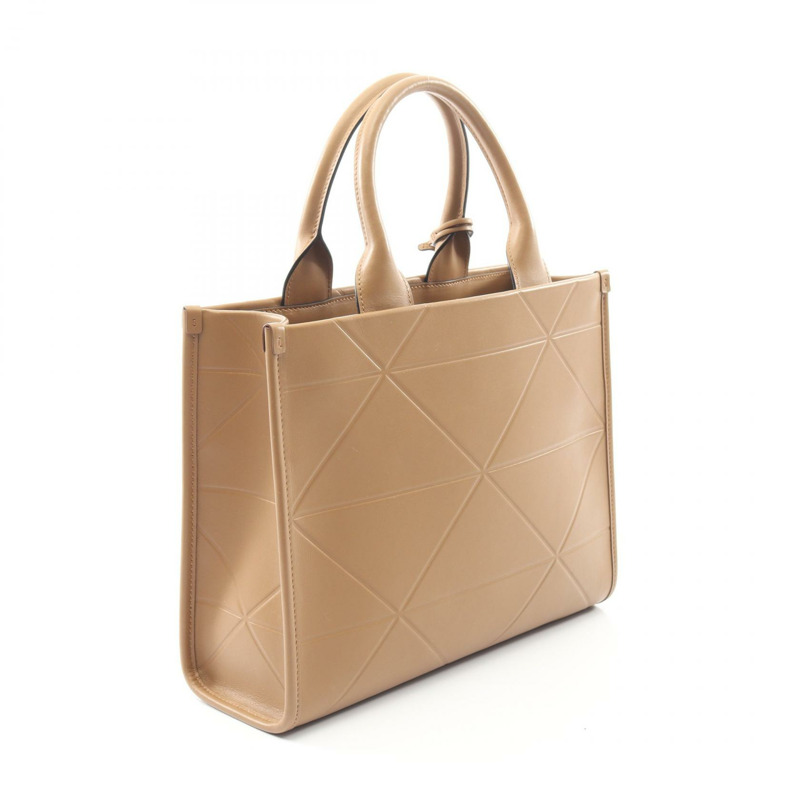 PRADA Symbol Topstitch 托特肩斜背包 1BA378 皮革 駝色 二手-1