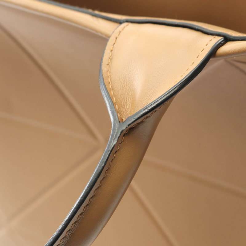 PRADA Symbol Topstitch 托特肩斜背包 1BA378 皮革 駝色 二手-5