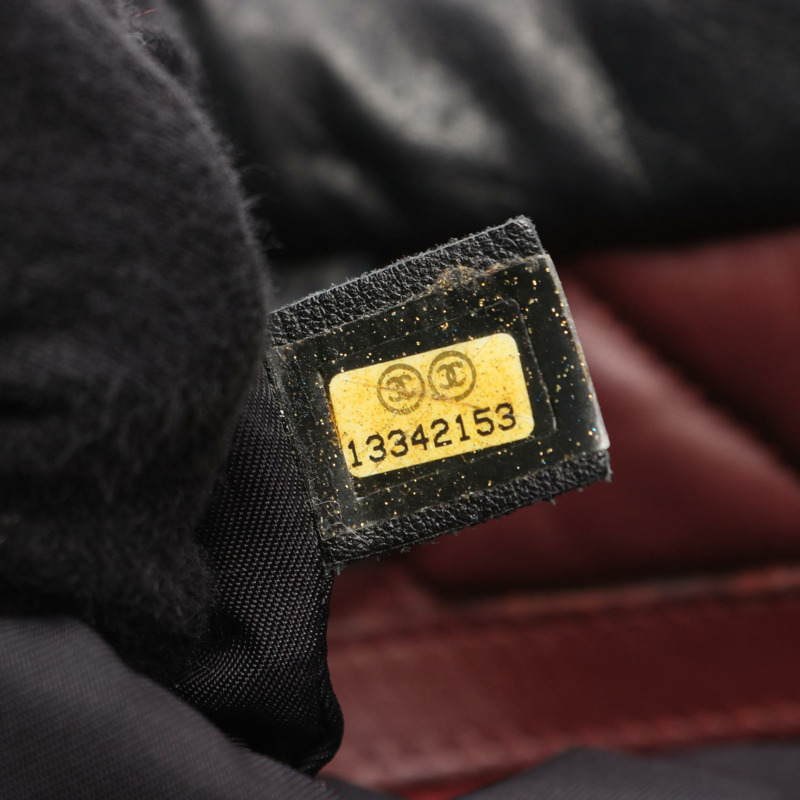 香奈兒 Coco Cocoon MM 手提包，黑色皮革，二手，女士，帶五金配件-4