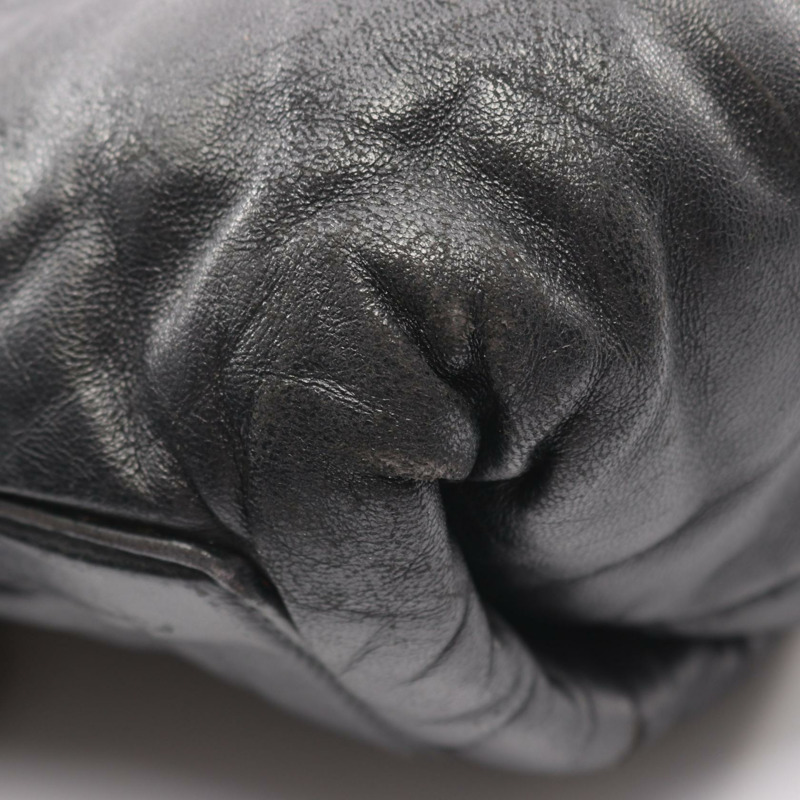 香奈兒 Coco Cocoon MM 手提包，黑色皮革，二手，女士，帶五金配件-5