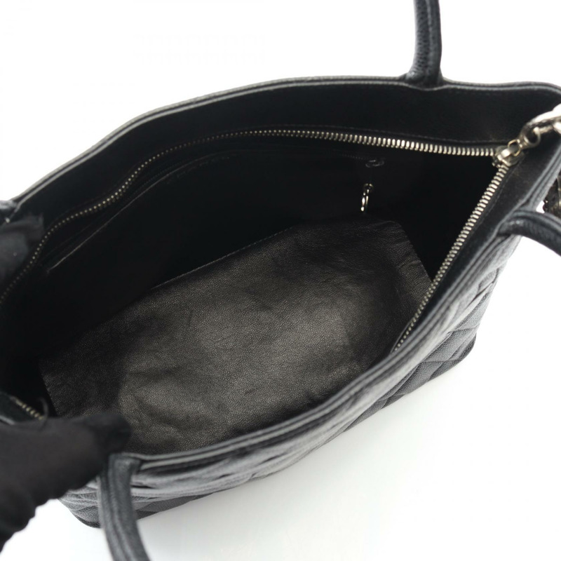 香奈兒 (CHANEL) Medallion 手提包，黑色小牛皮材質，二手，女士款，帶五金配件-2