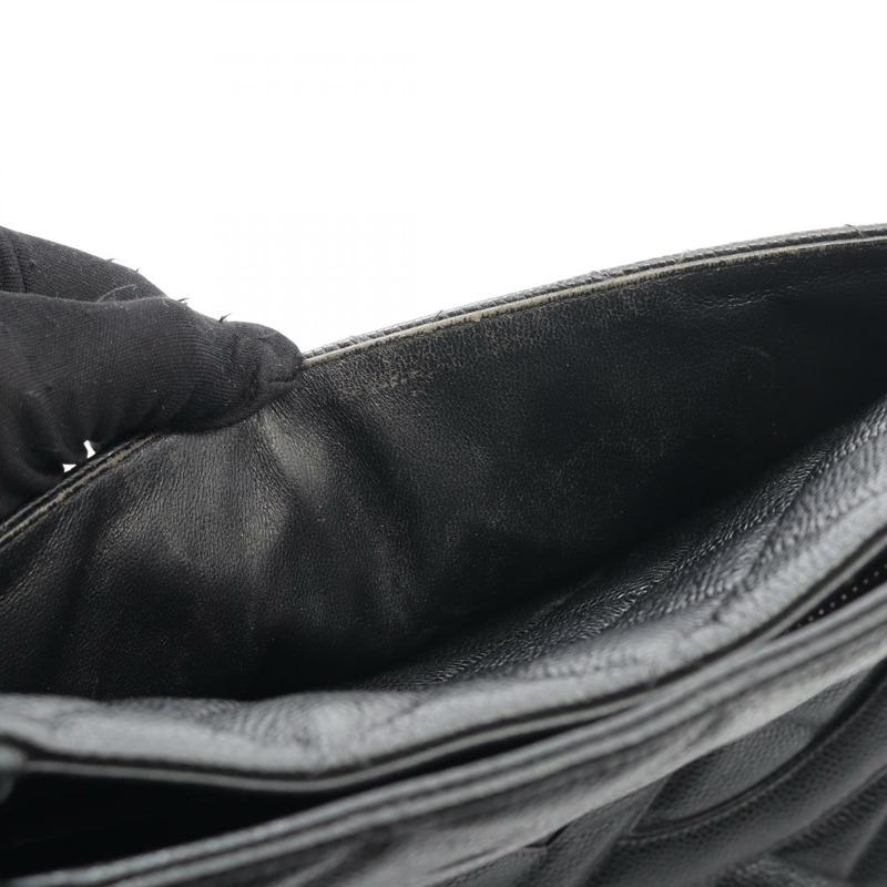 香奈兒 (CHANEL) Medallion 手提包，黑色小牛皮材質，二手，女士款，帶五金配件-9