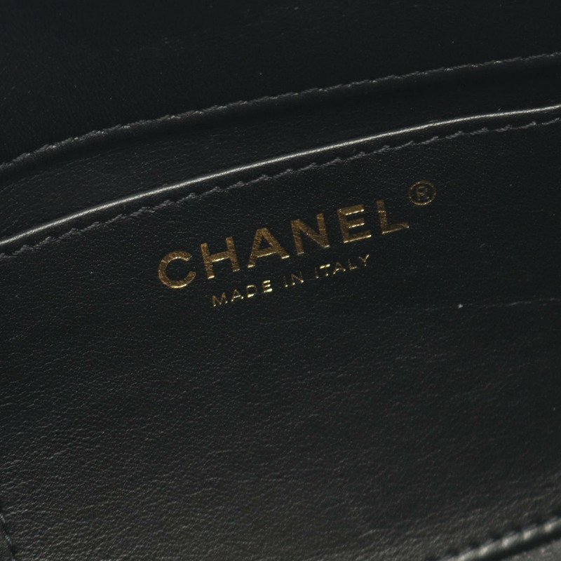 香奈兒 (CHANEL) 絎縫鏈條斜挎單肩包，羊皮材質，黑色，二手，女士款，金色五金-3